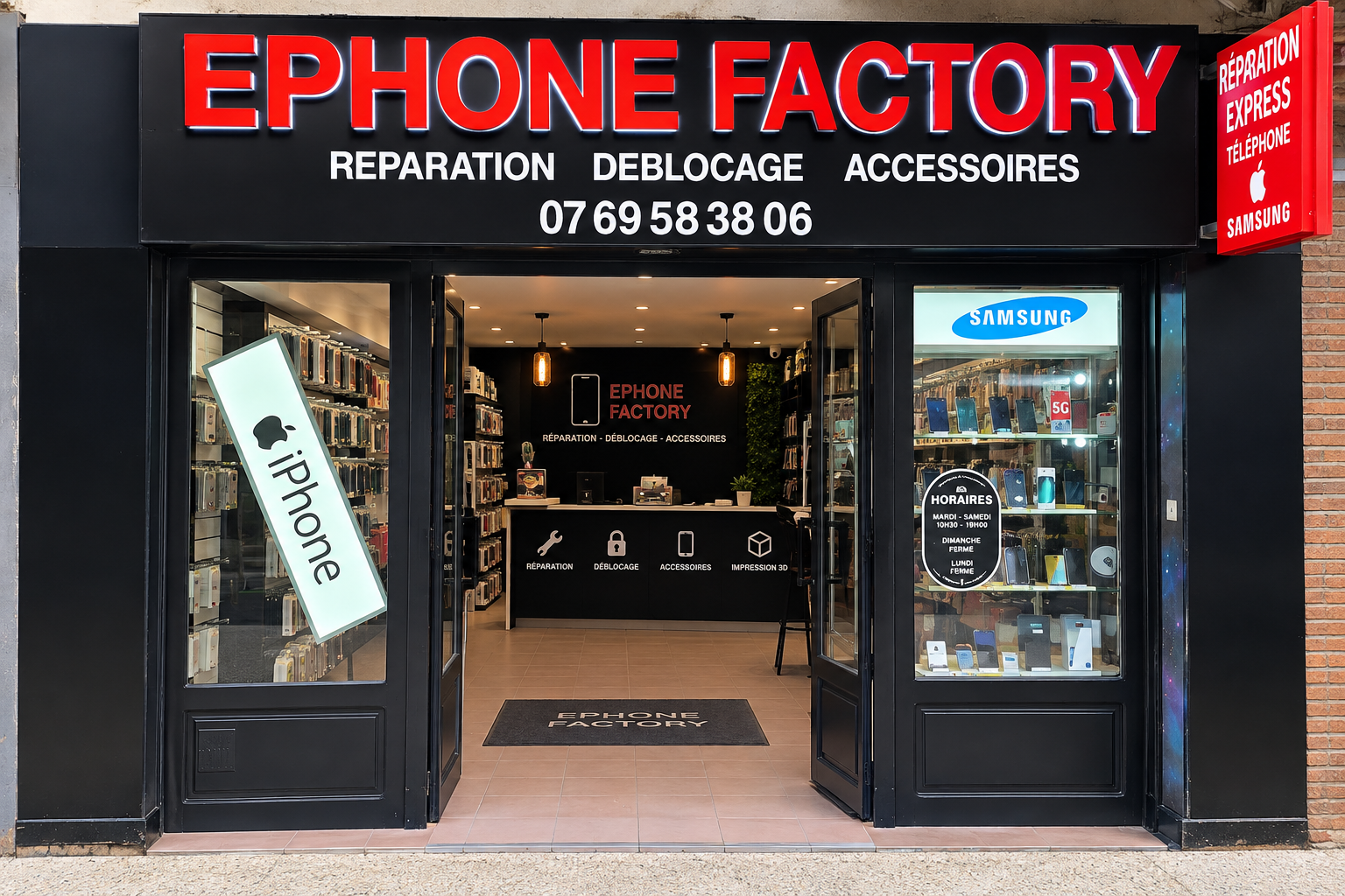 Façade de la boutique Ephone Factory à La Seyne-sur-Mer